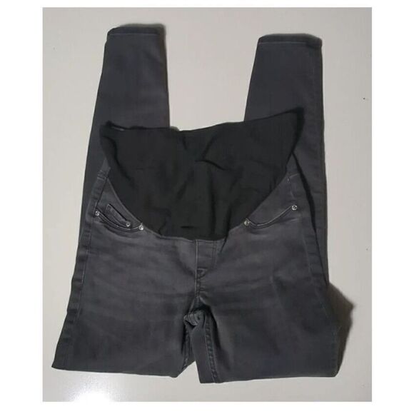 H&M Maternity Super Skinny High Rib MAMA Faded Black Stretchy Denim Jeans - 4P - Picture 11 of 11